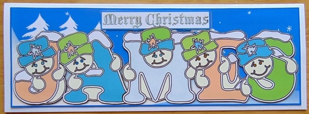 Pastel Snowmen - JAMES by Joyce Watson