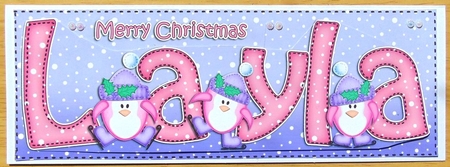 Large DL Christmas LAYLA 3D decoupage  by Joyce Watson