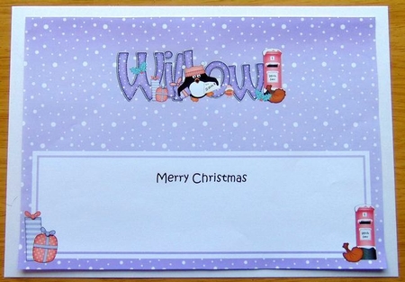 Large DL Merry Christmas WILLOW insert by Joyce Watson