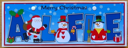 Santa & Snowmen ALFIE large dl by Joyce Watson