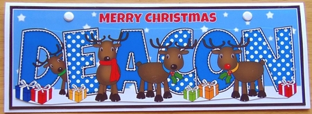 Rudolf and friends DEACON large dl by Joyce Watson