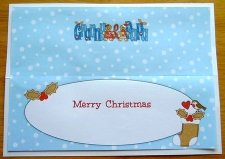 Gingerbread Couple GRANNY & PAPA large dl insert by Joyce Watson