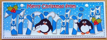 Large DL Merry Christmas from THORNHILL 3D decoupage  by Joyce Watson