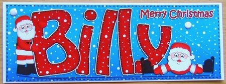 Large DL Merry Christmas BILLY 3D decoupage  by Joyce Watson