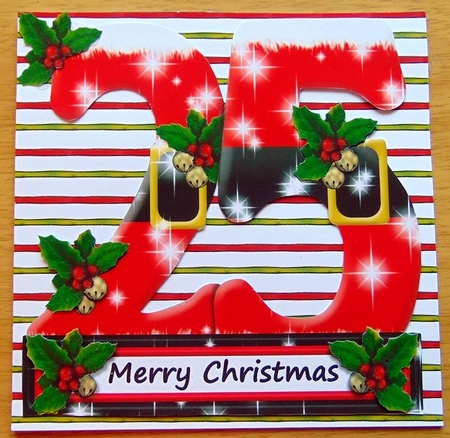 25th December - Large shaped card front by Joyce Watson