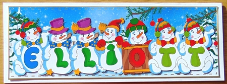 Snowmen Names Large DL - ELLIOTT by Joyce Watson