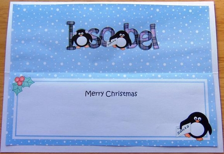 Large DL Merry Christmas ISOBEL insert by Joyce Watson