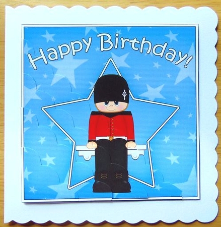Guardsman Birthday Scallop Corner Side Stacker by Joyce Watson