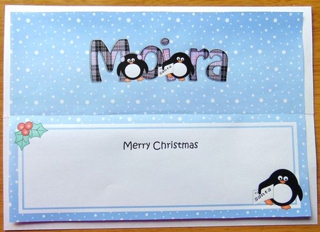 Large DL Merry Christmas MOIRA insert by Joyce Watson