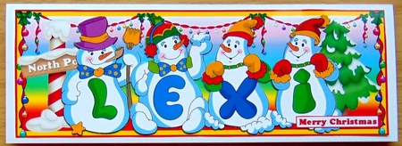 SNOWMEN NAMES LARGE DL - LEXI by Joyce Watson