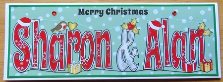 Christmas SHARON & ALAN large dl by Joyce Watson