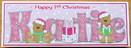 First Christmas Teddies KATIE large dl by Joyce Watson