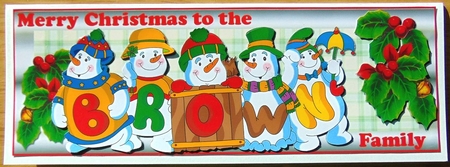 SNOWMEN SURNAMES - BROWN by Joyce Watson