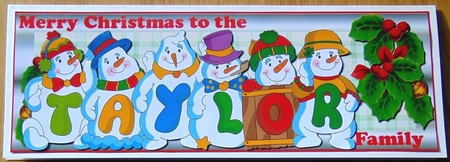 SNOWMEN SURNAMES - TAYLOR by Joyce Watson