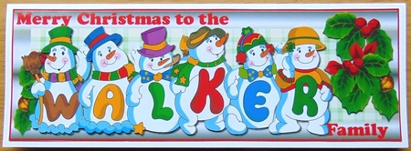 SNOWMEN SURNAMES - WALKER by Joyce Watson