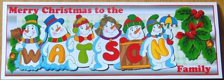 SNOWMEN SURNAMES - WATSON by Joyce Watson