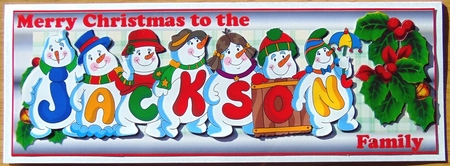 SNOWMEN SURNAME - JACKSON by Joyce Watson