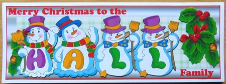SNOWMEN SURNAME - HALL by Joyce Watson