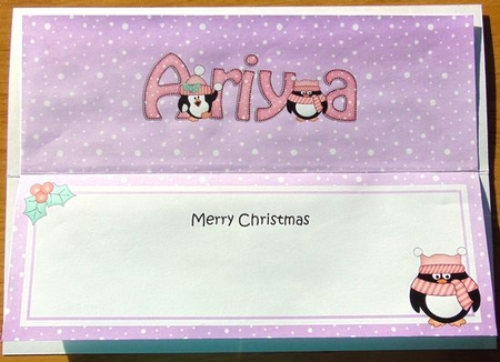 Large DL Merry Christmas ARIYA insert by Joyce Watson