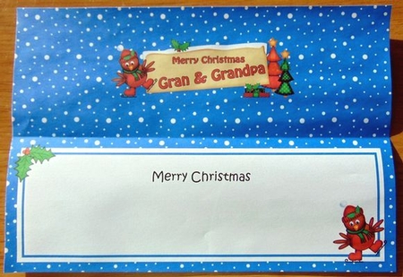 Large DL Merry Christmas GRAN & GRANDPA insert by Joyce Watson