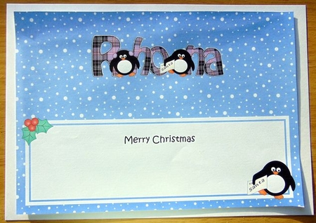 Large DL Merry Christmas RHONA insert by Joyce Watson