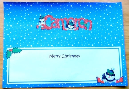 Large DL Merry Christmas CAMERON insert by Joyce Watson