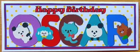 ANIMAL LETTERS - OSCAR by Joyce Watson