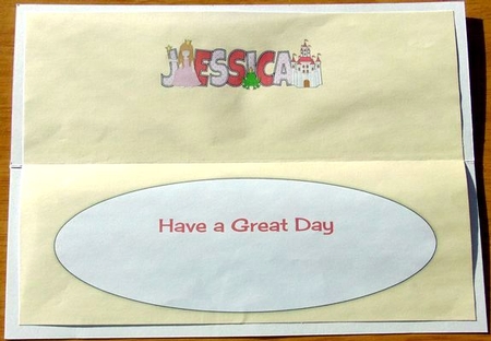 Little Princess JESSICA large dl insert by Joyce Watson