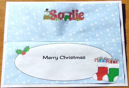 Snowman in jacket SADIE large dl insert by Joyce Watson