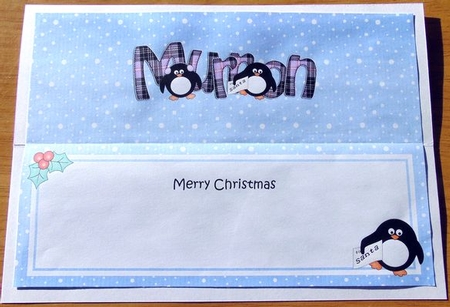 Large DL Merry Christmas MURRON insert by Joyce Watson
