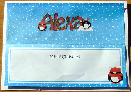 Large DL Merry Christmas ALEXA insert by Joyce Watson