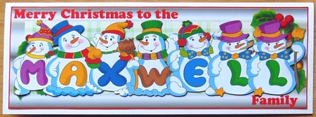 SNOWMEN SURNAME - MAXWELL by Joyce Watson