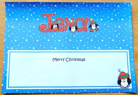 Large DL Merry Christmas JAXON insert by Joyce Watson