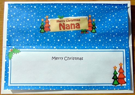 large DL Christmas Trees NANA Signpost insert by Joyce Watson