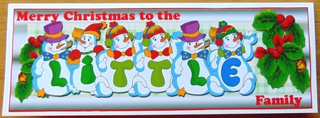 Snowmen Surname - LITTLE by Joyce Watson