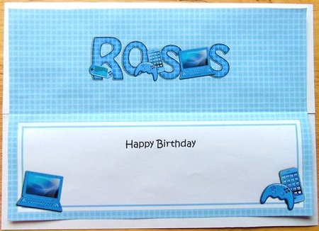 Large DL Birthday ROSS insert by Joyce Watson