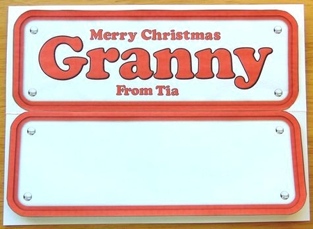 Merry Christmas Granny Name Sign & Cocker Spaniels insert by Joyce Watson