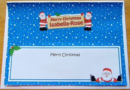Large DL Merry Christmas ISABELLA-ROSE insert by Joyce Watson