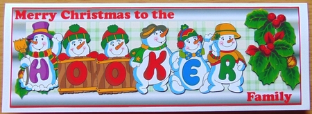 Snowmen Surname - HOOKER by Joyce Watson