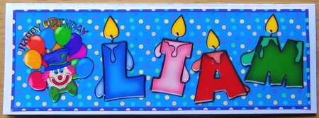 Name Card - LIAM - Large DL Card by Joyce Watson