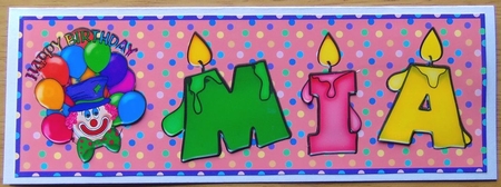 Name Card - MIA - Large DL Card by Joyce Watson