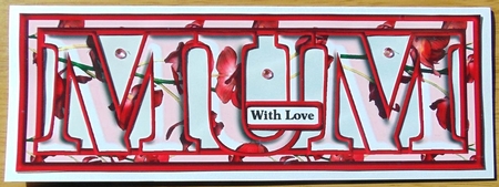 MUM - Large Letter - Large DL - Cherry Blossom by Joyce Watson