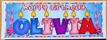BIRTHDAY CANDLES NAMES - OLIVIA by Joyce Watson