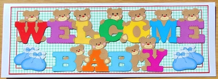 BEAR ALPHABET - WELCOME BABY BOY by Joyce Watson