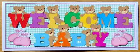 BEAR ALPHABET - WELCOME BABY GIRL by Joyce Watson