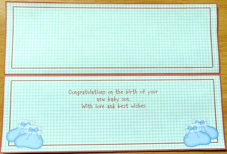 BEAR ALPHABET - WELCOME BABY BOY INSERT by Joyce Watson