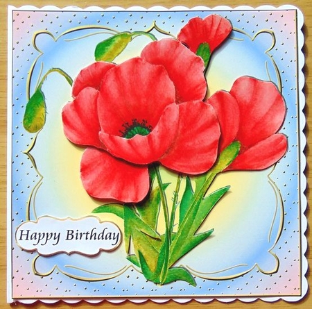 Red Poppies 8 x 8 by Joyce Watson