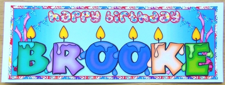 BIRTHDAY CANDLES NAMES - BROOKE by Joyce Watson