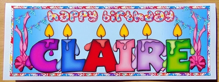 BIRTHDAY CANDLES NAMES - CLAIRE by Joyce Watson