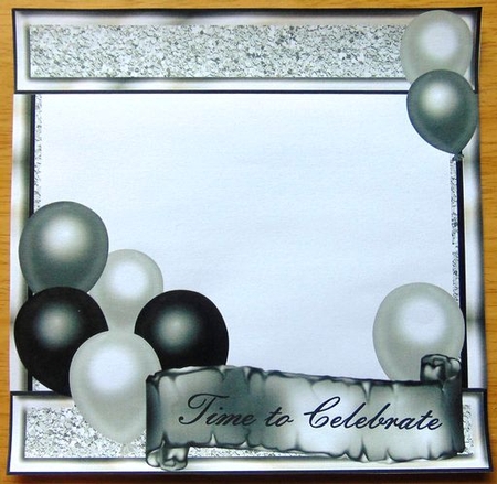 Special Birthday Ages - Black & Silver - Silver Tones Insert by Joyce Watson